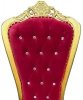 Santa throne – red velvet with gold carved details
